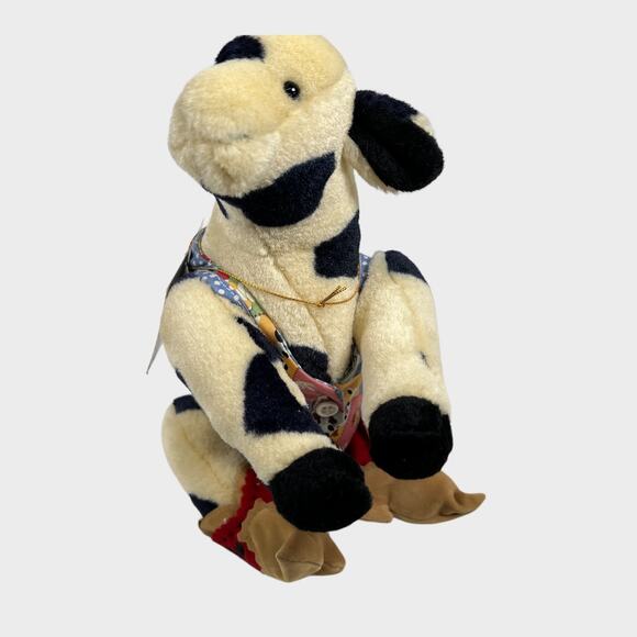 Muffy VanderBear Plush Patti The Cow 9" Skip To My LuLu Square Dancing Boots VTG - Picture 2 of 11